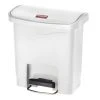 Rubbermaid Poubelle à Pédale Slim Jim 15 L Blanc