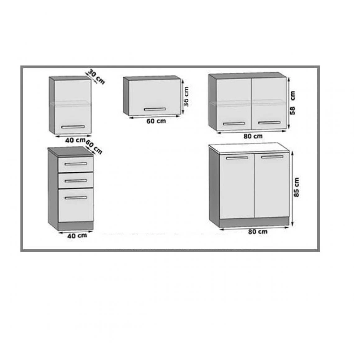 Hucoco SCANDIK - Cuisine Complète Modulaire Linéaire L 180/120 Cm 5 Pcs - P... 2 Hucoco SCANDIK - Cuisine Complète Modulaire Linéaire L 180/120 Cm 5 Pcs - P... - Image 2