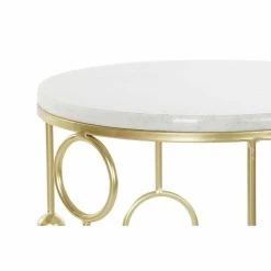 Set De 2 Tables Gigognes DKD Home Decor Doré Métal Blanc Marbre (40,... -Pegane Shop set de 2 tables gigognes dkd home decor dore metal blanc marbre 405 x 405 x 55 cm 2 pcs 14106414 39296148 1140x1140