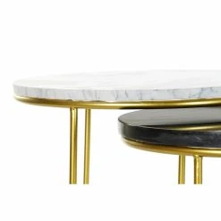 Set De 2 Tables Gigognes DKD Home Decor Doré Métal Marbre (40 X 40 X... -Pegane Shop set de 2 tables gigognes dkd home decor dore metal marbre 40 x 40 x 465 cm 2 pcs 14108814 39305000 1140x1140