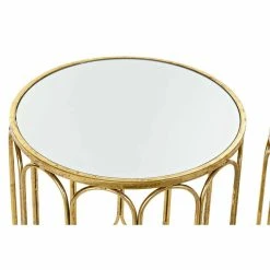 Set De 2 Tables Gigognes DKD Home Decor Miroir Doré Métal (43 X 43 X... 5 Set De 2 Tables Gigognes DKD Home Decor Miroir Doré Métal (43 X 43 X... -Pegane Shop set de 2 tables gigognes dkd home decor miroir dore metal 43 x 43 x 51 cm 2 pcs 14108430 39303724 1140x1140