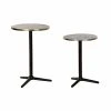 Set De 2 Tables Gigognes DKD Home Decor Noir Doré Aluminium (40 X 40 ...