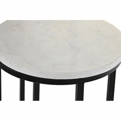 Set De 2 Tables Gigognes DKD Home Decor Noir Métal Blanc Marbre Moder... 5 Set De 2 Tables Gigognes DKD Home Decor Noir Métal Blanc Marbre Moder... -Pegane Shop set de 2 tables gigognes dkd home decor noir metal blanc marbre moderne 305 x 305 x 69 cm 2 pcs 14108514 39304006 1140x1140