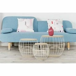 Set De 3 Tables Gigognes DKD Home Decor Naturel MDF Blanc Fer (49,3 X ... -Pegane Shop set de 3 tables gigognes dkd home decor naturel mdf blanc fer 493 x 493 x 41 cm 3 pcs 14106740 39297294 1140x1140