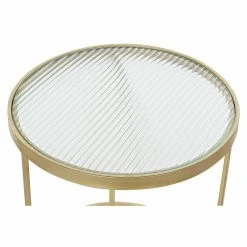 Set De 3 Tables Gigognes DKD Home Decor Verre Doré Métal (46 X 46 X ... -Pegane Shop set de 3 tables gigognes dkd home decor verre dore metal 46 x 46 x 50 cm 3 pcs 14108222 39303050 1140x1140