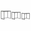 Set De 3 Tables Gigognes DKD Home Decor Verre Noir Métal (58 X 36,5 X...