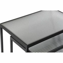 Set De 3 Tables Gigognes DKD Home Decor Verre Noir Métal (58 X 36,5 X... -Pegane Shop set de 3 tables gigognes dkd home decor verre noir metal 58 x 365 x 535 cm 3 pcs 14106760 39297368 1140x1140