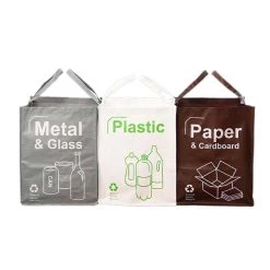 Shop Story SHOP-STORY - RECYCLING BAGS : Lot De 3 Sacs De Recyclage Écologique C...