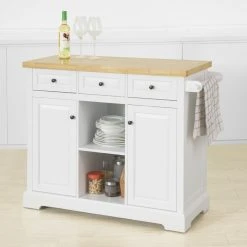 SoBuy FKW101-WN Desserte Roulante Meuble De Rangement Cuisine De Servi...