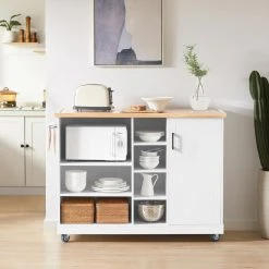 SoBuy® FKW105-WN Desserte Roulante Chariot De Cuisine Meuble De Range...