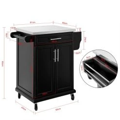 SoBuy® FKW108-SCH Desserte Roulante Chariot De Cuisine à Roulettes B... -Pegane Shop sobuy fkw108 sch desserte roulante chariot de cuisine a roulettes buffet multifonctionnel avec etagere laterale 11876452 31419314 1140x1140