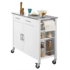 SoBuy® FKW108-W Desserte Roulante Chariot De Cuisine Meuble De Rangem...
