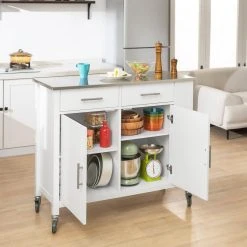 SoBuy® FKW108-W Desserte Roulante Chariot De Cuisine Meuble De Rangem... -Pegane Shop sobuy fkw108 w desserte roulante chariot de cuisine meuble de rangement a roulettes buffet multifonctionnel 11876454 31419322 1140x1140