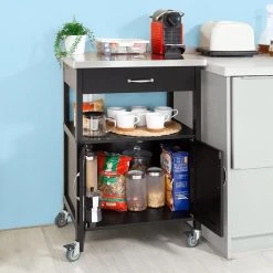 SoBuy® FKW22-SCH Desserte De Cuisine Roulante Meuble De Rangement à ... -Pegane Shop sobuy fkw22 sch desserte de cuisine roulante meuble de rangement a roulettes 7351552 18465968 1200x1200