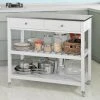 SoBuy® FKW47-W Desserte Roulante Chariot De Cuisine De 2 étages Avec...