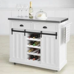 SoBuy FKW94-W Desserte De Cuisine Chariot De Service Meuble De Rangeme...