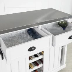 SoBuy FKW94-W Desserte De Cuisine Chariot De Service Meuble De Rangeme... -Pegane Shop sobuy fkw94 w desserte de cuisine chariot de service meuble de rangement a roulettes 7351548 18465952 1200x1200