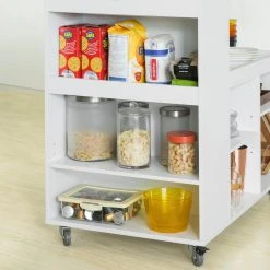 SoBuy FKW97-WN Desserte Sur Roulettes Meuble De Rangement Cuisine Buff... -Pegane Shop sobuy fkw97 wn desserte sur roulettes meuble de rangement cuisine buffet commode bahut multifonctionnel en bois 9188485 23967005 1140x1140