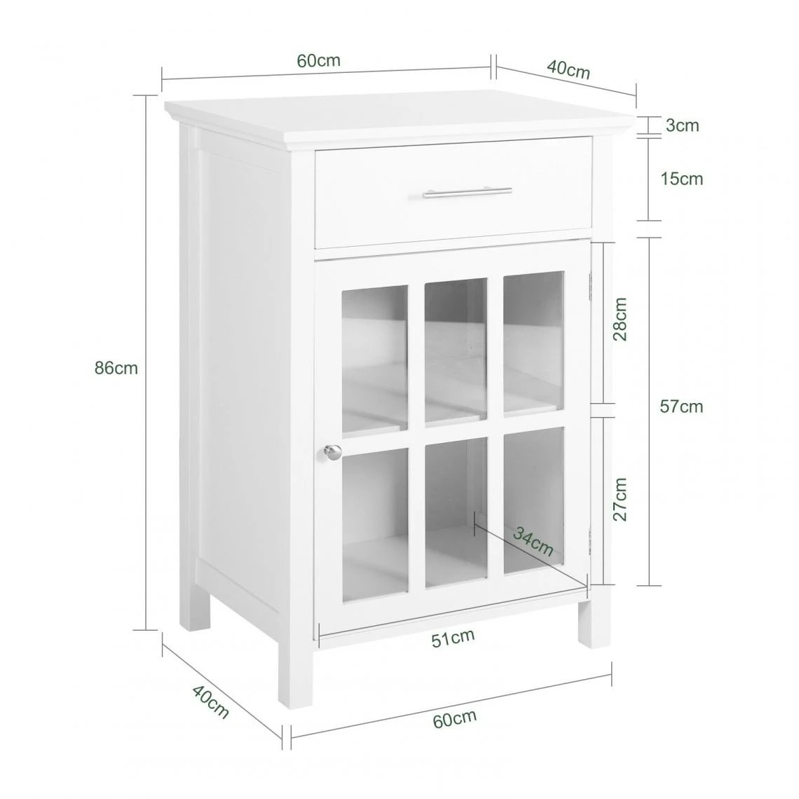 SoBuy® FSB31-W Armoire De Rangement Buffet Commode Placard Meuble De ... 3 SoBuy® FSB31-W Armoire De Rangement Buffet Commode Placard Meuble De ... – Image 3