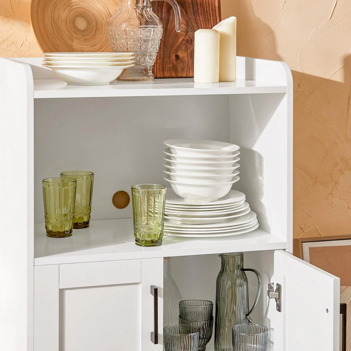 SoBuy® FSB47-W Desserte Micro-ondes, Placard 2 Portes, 1 Compartiment... 3 SoBuy® FSB47-W Desserte Micro-ondes, Placard 2 Portes, 1 Compartiment... – Image 3