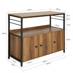 SoBuy® FSB63-PF Buffet Meuble De Rangement Armoire Multi-rangements A... 7 SoBuy® FSB63-PF Buffet Meuble De Rangement Armoire Multi-rangements A... -Pegane Shop sobuy fsb63 pf buffet meuble de rangement armoire multi rangements avec 3 portes pour cuisine salle a manger salon cadre en acier stable 12699454 34119742 1140x1140