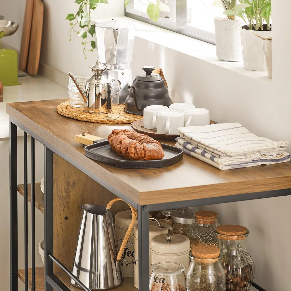 SoBuy® SVW18-F Desserte De Cuisine à Roulettes, Étagère De Cuisine... 4 SoBuy® SVW18-F Desserte De Cuisine à Roulettes, Étagère De Cuisine... – Image 4