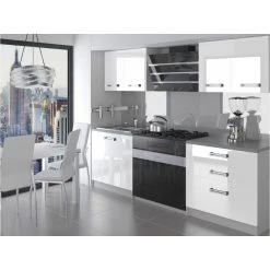 Hucoco SWING - Cuisine Complète Modulaire + Linéaire L 120 Cm 4 Pcs - Plan ...