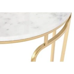 Table D'appoint DKD Home Decor 60 X 60 X 44,5 Cm Doré Métal Blanc Ma... -Pegane Shop table dappoint dkd home decor 60 x 60 x 445 cm dore metal blanc marbre 14108702 39304600 1140x1140