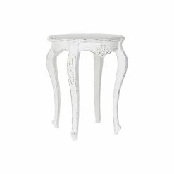 Table D'appoint DKD Home Decor Bois Blanc Bois De Manguier (61 X 61 X ...
