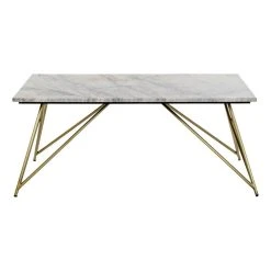 Table D'appoint DKD Home Decor Doré Blanc Marbre Fer (100 X 61 X 42 C... -Pegane Shop table dappoint dkd home decor dore blanc marbre fer 100 x 61 x 42 cm 14108922 39305358 1140x1140