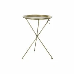 Table D'appoint DKD Home Decor Doré Laiton (47,5 X 47,5 X 64,5 Cm)