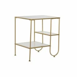 Table D'appoint DKD Home Decor Doré Métal MDF Blanc (50 X 40 X 55,5 ... -Pegane Shop table dappoint dkd home decor dore metal mdf blanc 50 x 40 x 555 cm 14108774 39304862 1140x1140