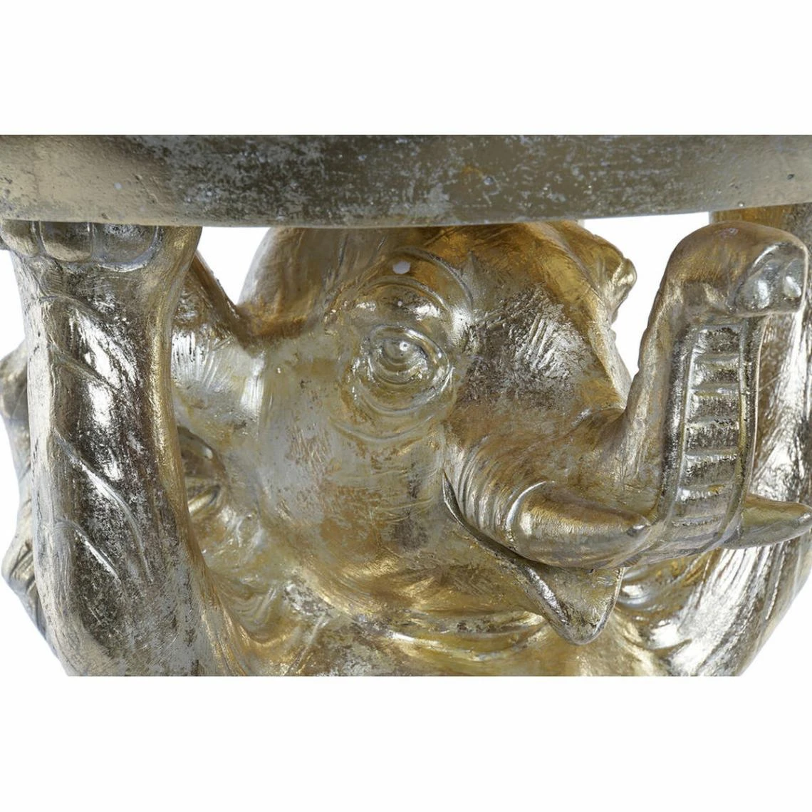Table D'appoint DKD Home Decor Eléphant Doré Résine Colonial (35 X ... 2 Table D'appoint DKD Home Decor Eléphant Doré Résine Colonial (35 X ... – Image 2