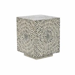 Table D'appoint DKD Home Decor Gris Beige Nacre Noire Moderne (35 X 35...