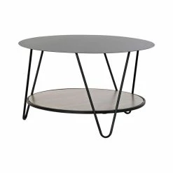 Table D'appoint DKD Home Decor Marron Noir Bois Métal (65 X 65 X 39 C...