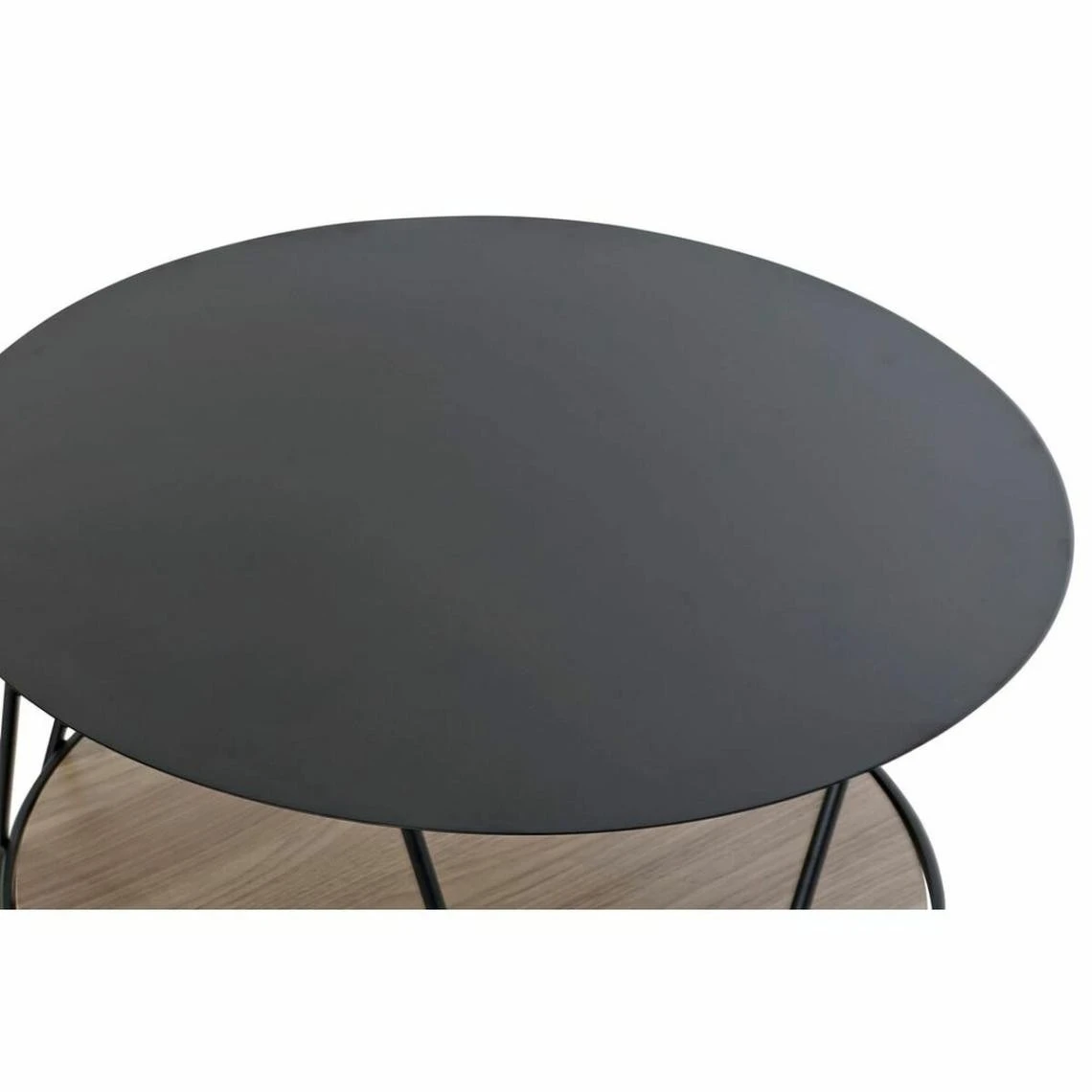 Table D'appoint DKD Home Decor Marron Noir Bois Métal (65 X 65 X 39 C... 2 Table D'appoint DKD Home Decor Marron Noir Bois Métal (65 X 65 X 39 C... - Image 2