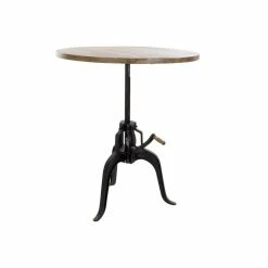 Table D'appoint DKD Home Decor Marron Noir Bois Métal (90 X 90 X 106 ...