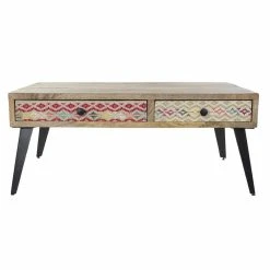 Table D'appoint DKD Home Decor Métal Bois De Manguier (110 X 70 X 45 ...