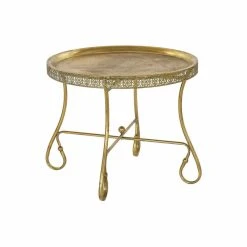 Table D'appoint DKD Home Decor Métal Cuivré Clair (60 X 60 X 44 Cm)