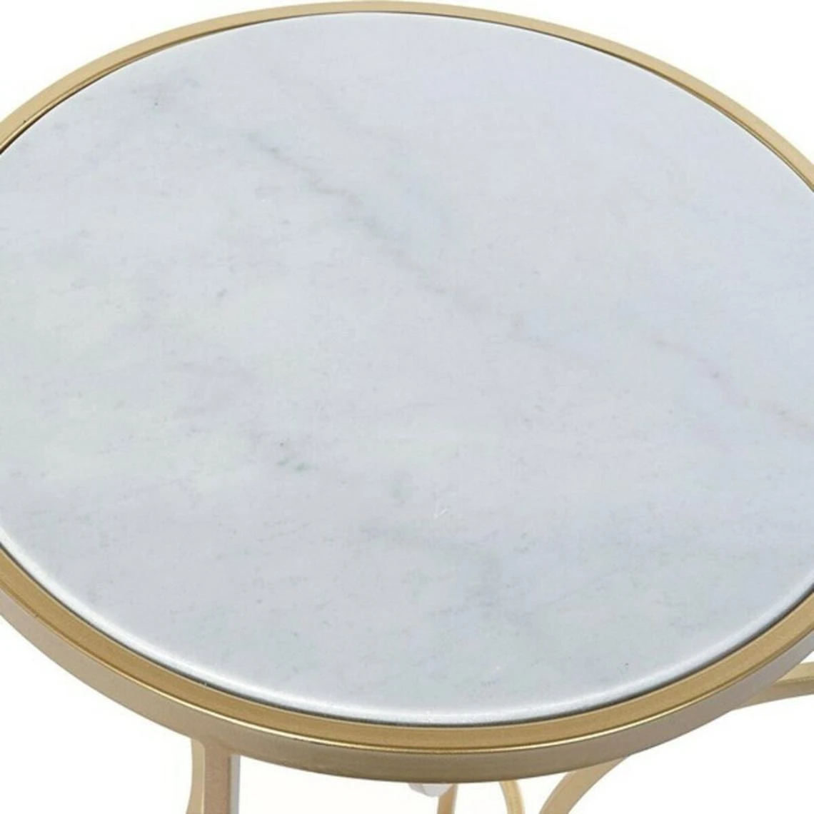 Table D'appoint DKD Home Decor Métal Marbre (38 X 38 X 65 Cm) 2 Table D'appoint DKD Home Decor Métal Marbre (38 X 38 X 65 Cm) – Image 2