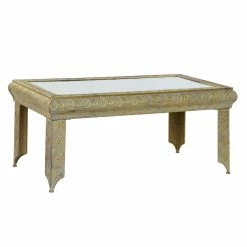 Table D'appoint DKD Home Decor Métal Miroir (105.5 X 55 X 45 Cm)