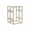Table D'appoint DKD Home Decor Miroir Fleur Doré Métal (38 X 38 X 59...