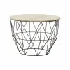 Table D'appoint DKD Home Decor Noir Bois Métal (58 X 41 X 41 Cm)