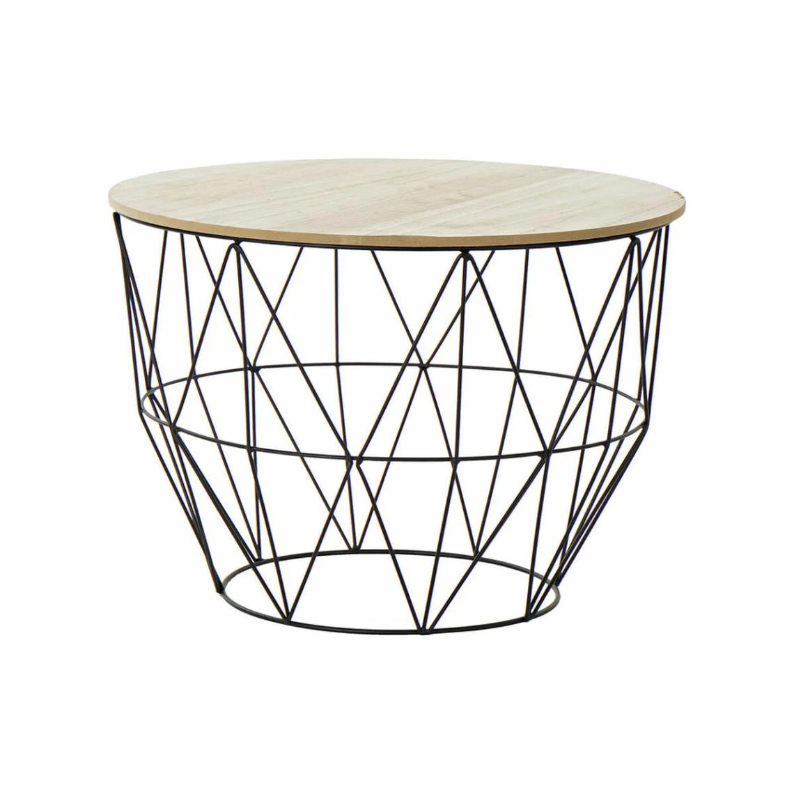 Table D'appoint DKD Home Decor Noir Bois Métal (58 X 41 X 41 Cm) 1 Table D'appoint DKD Home Decor Noir Bois Métal (58 X 41 X 41 Cm)
