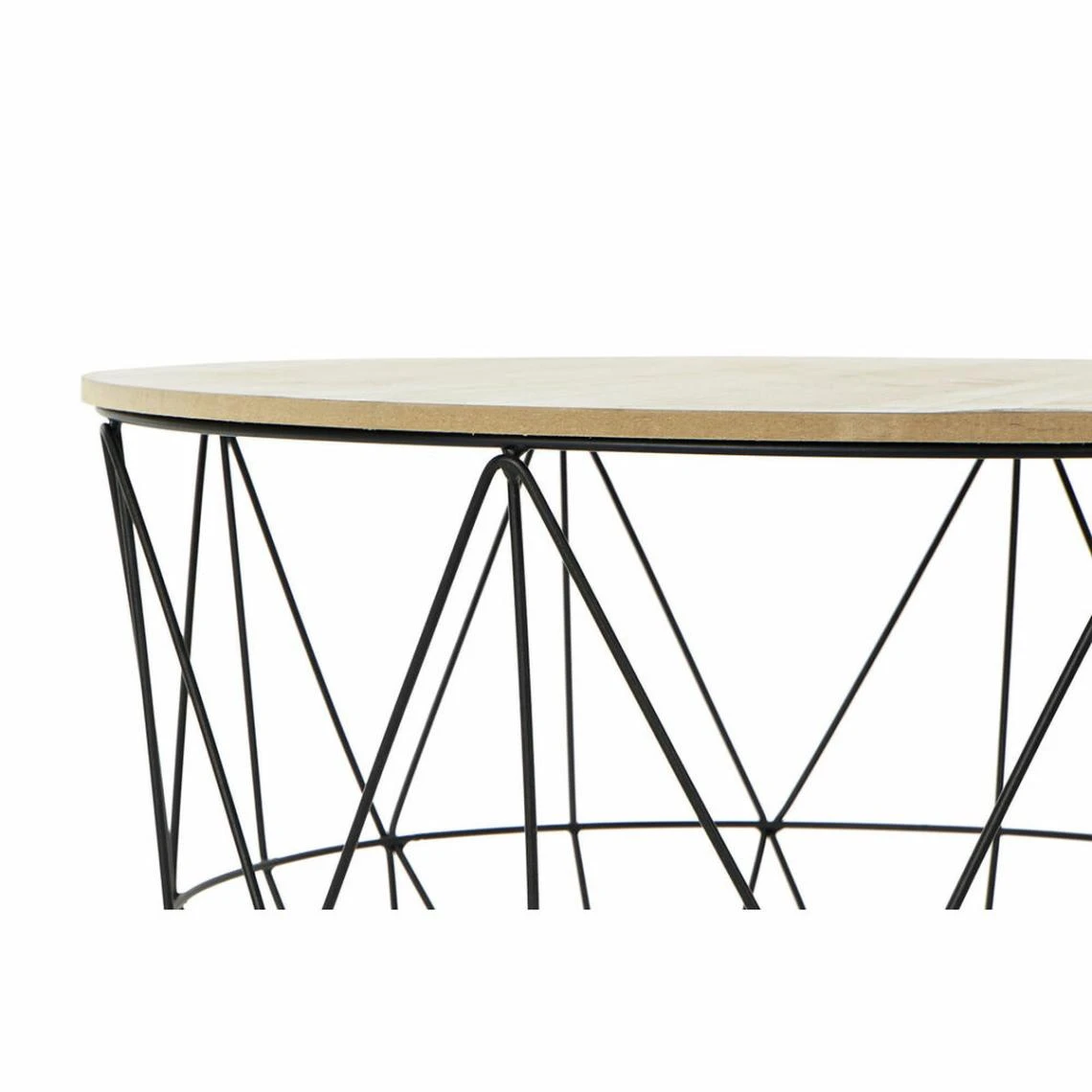 Table D'appoint DKD Home Decor Noir Bois Métal (58 X 41 X 41 Cm) 2 Table D'appoint DKD Home Decor Noir Bois Métal (58 X 41 X 41 Cm) - Image 2