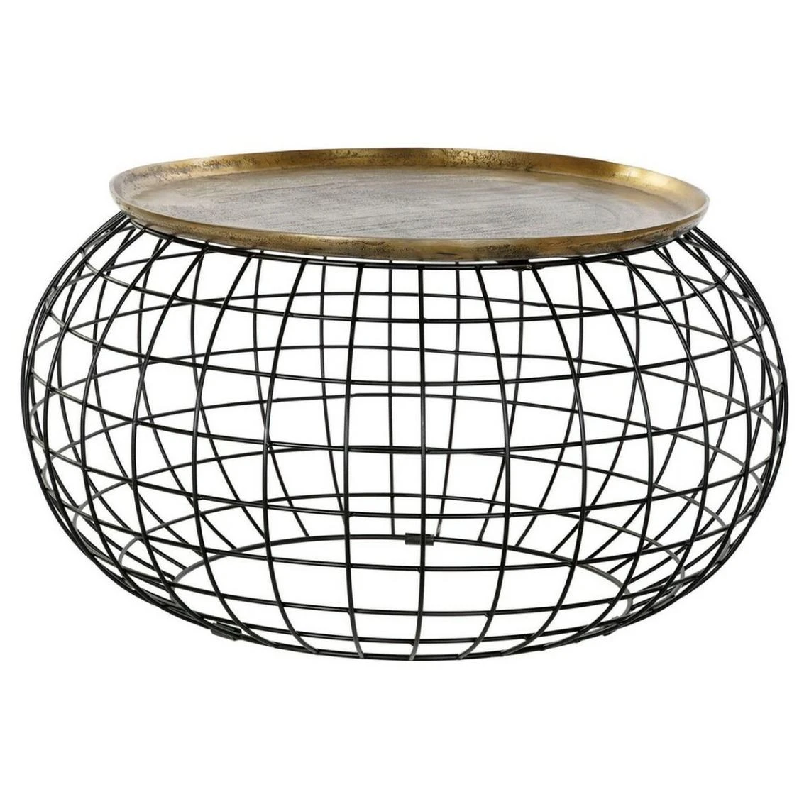 Table D'appoint DKD Home Decor Noir Doré Aluminium (80 X 80 X 44 Cm) 1 Table D'appoint DKD Home Decor Noir Doré Aluminium (80 X 80 X 44 Cm)