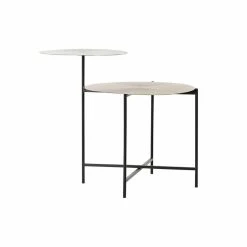 Table D'appoint DKD Home Decor Noir Doré Aluminium Moderne (73 X 53 X...