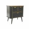 Table D'appoint DKD Home Decor Noir Doré Métal Bois (58 X 34 X 60 Cm...