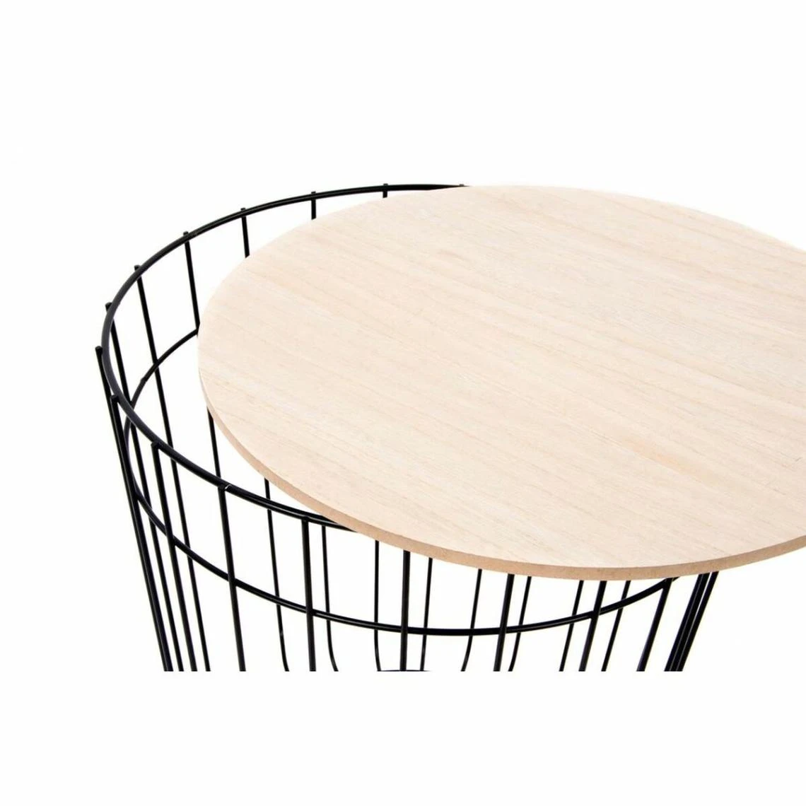 Table D'appoint DKD Home Decor Noir Fer Bois MDF (39 X 40.5 X 40.5 Cm) 2 Table D'appoint DKD Home Decor Noir Fer Bois MDF (39 X 40.5 X 40.5 Cm) - Image 2