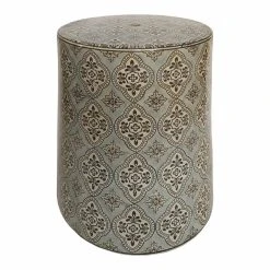 Table D'appoint DKD Home Decor Porcelaine Beige Bleu (33.5 X 33.5 X 43...